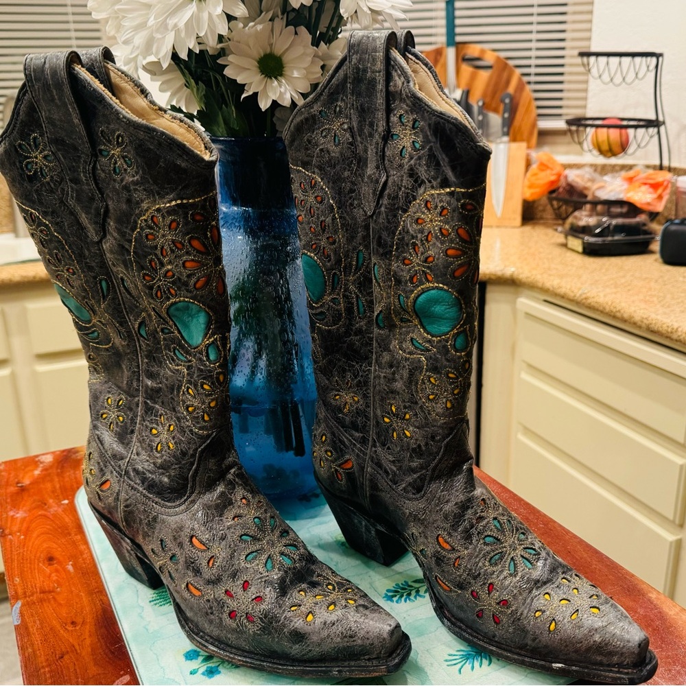 Sugar Skull Corral Boots